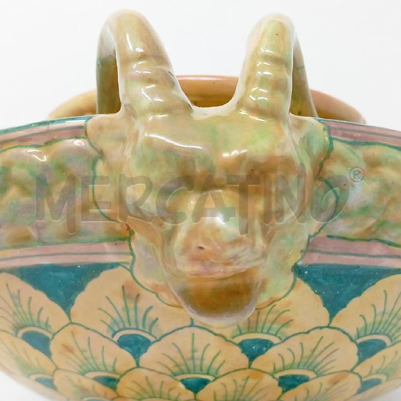 POTICHE VASO DEC ZOOMORFE LATERALI DEC GEOMETRICHE GIALLO VERDI | Mercatino dell'Usato Roma re di roma 4