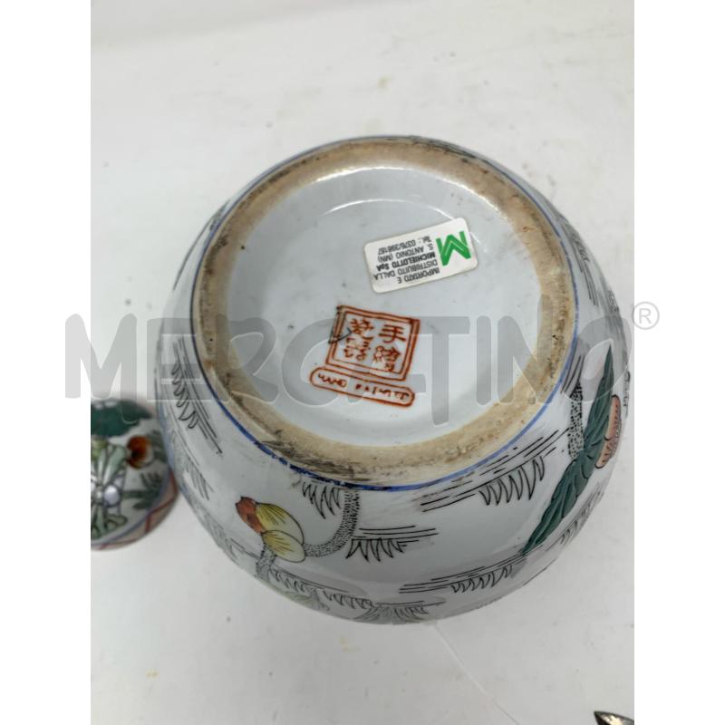 POTICHE VASO PORCELLANA FLORA E FAUNA  | Mercatino dell'Usato Roma re di roma 5