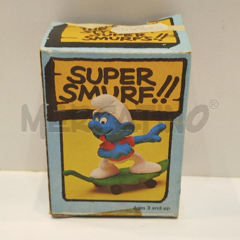 PUFFO CON SKATEBOARD SU FOGLIA COD.6505 SCHLEICH PEYO 1978 | Mercatino dell'Usato Roma re di roma 2