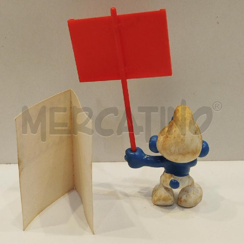 PUFFO MESSAGGERO CON CARTELLO COD.40208 SCHLEICH PEYO 1978 | Mercatino dell'Usato Roma re di roma 4