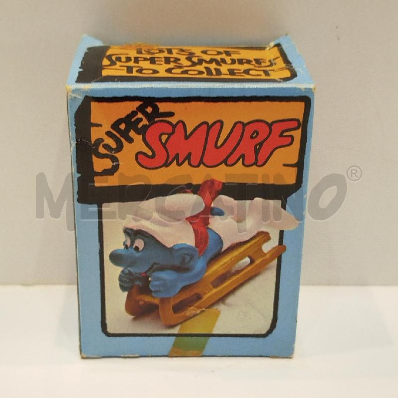 PUFFO SU SLITTINO COMPLETO CON SCATOLA SCHLEICH PEYO | Mercatino dell'Usato Roma re di roma 2