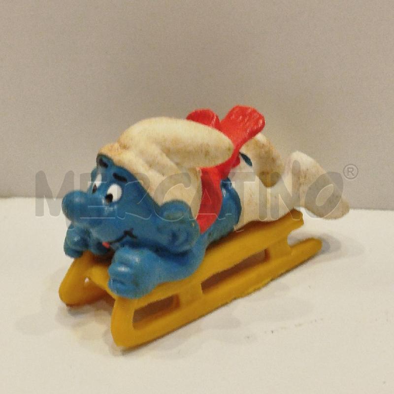 PUFFO SU SLITTINO COMPLETO CON SCATOLA SCHLEICH PEYO | Mercatino dell'Usato Roma re di roma 3