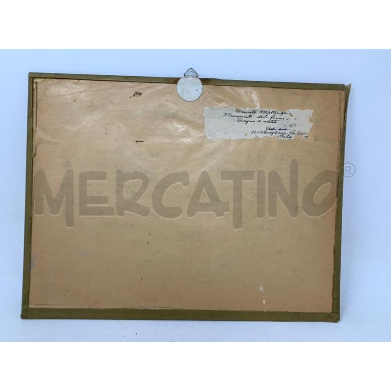 QUADRETTO CARBONCINO BARCHE MOLO  | Mercatino dell'Usato Roma re di roma 5