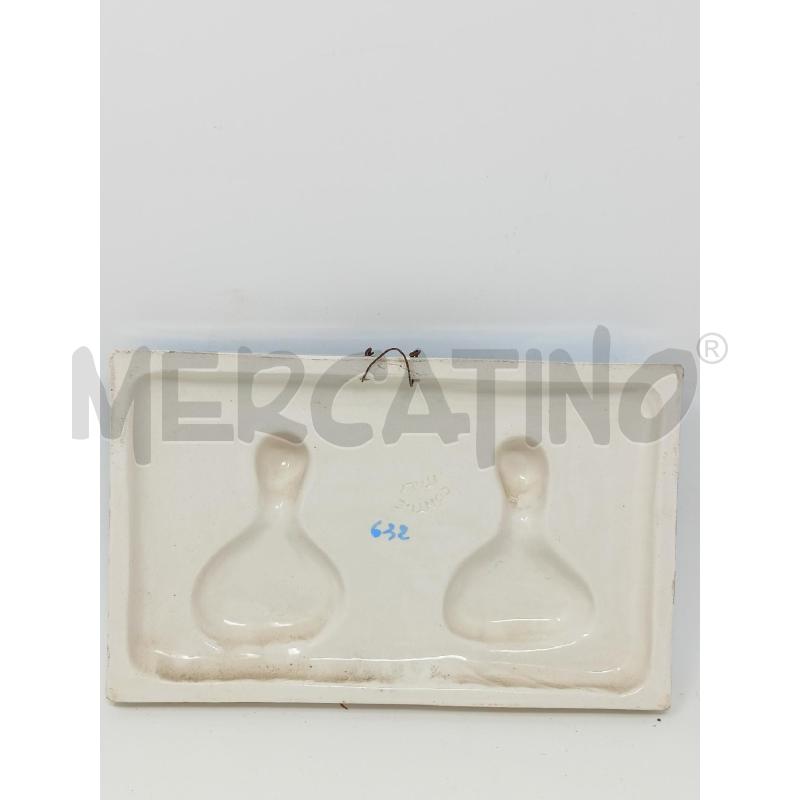 QUADRETTO CERAMICA MADONNA GESU SACROCUORE AZZURRA BIANCA  | Mercatino dell'Usato Roma re di roma 5