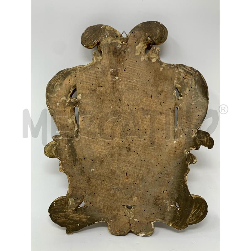 QUADRETTO CROCIFISSO METALLO CORNICE LEGNO DORATO RICCIOLI | Mercatino dell'Usato Roma re di roma 5