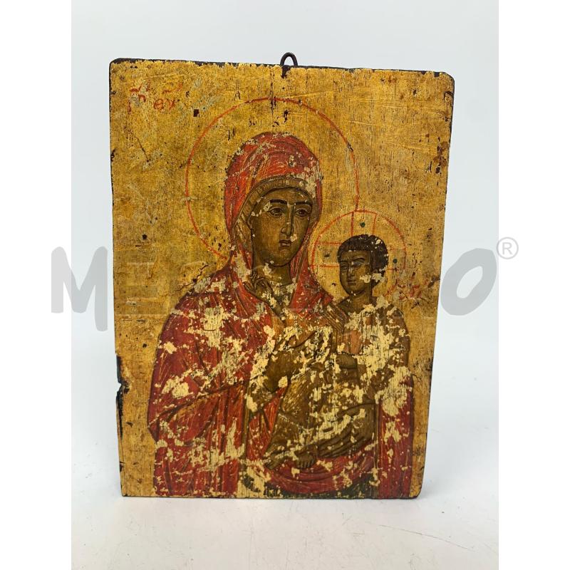 QUADRETTO ICONA MADONNA BAMBINO VESTE ROSSA | Mercatino dell'Usato Roma re di roma 1