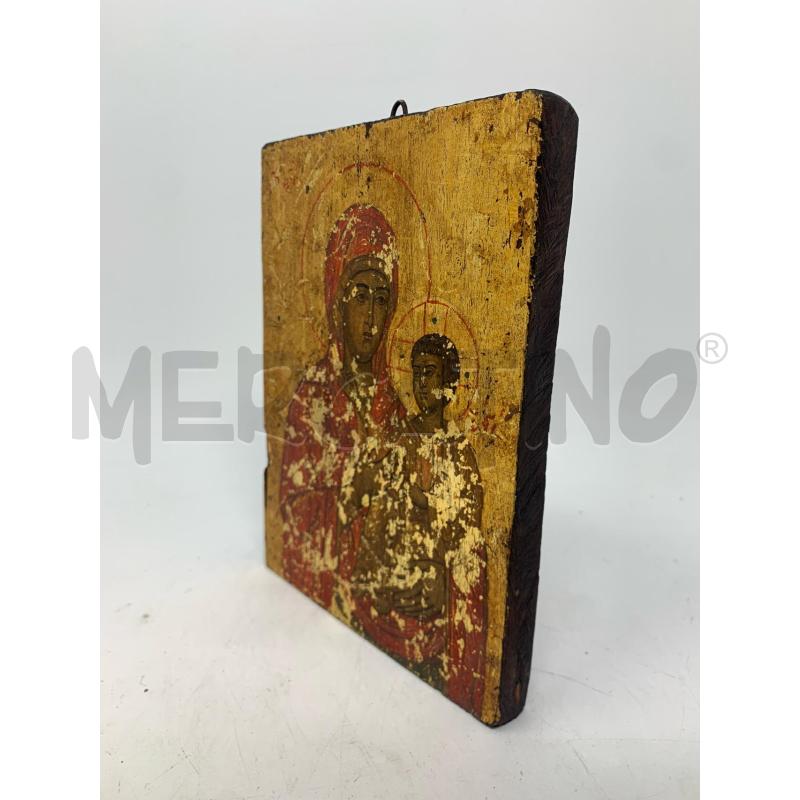 QUADRETTO ICONA MADONNA BAMBINO VESTE ROSSA | Mercatino dell'Usato Roma re di roma 2