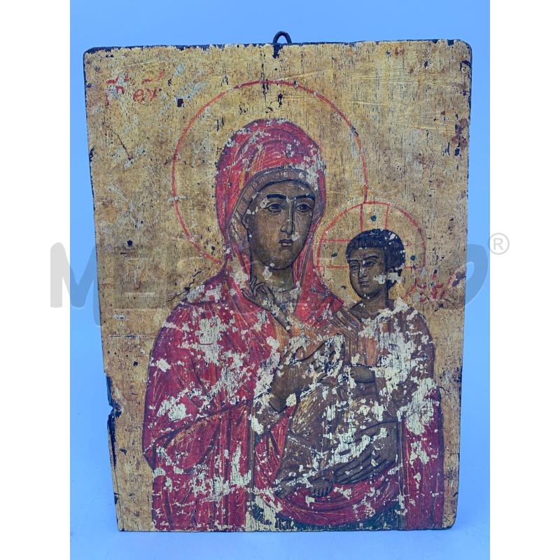 QUADRETTO ICONA MADONNA BAMBINO VESTE ROSSA | Mercatino dell'Usato Roma re di roma 3