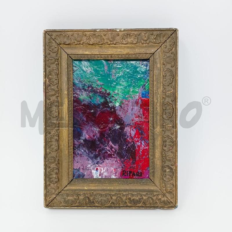 QUADRETTO OLIO ROSSO VIOL CORN DORAT APPOG | Mercatino dell'Usato Roma re di roma 1