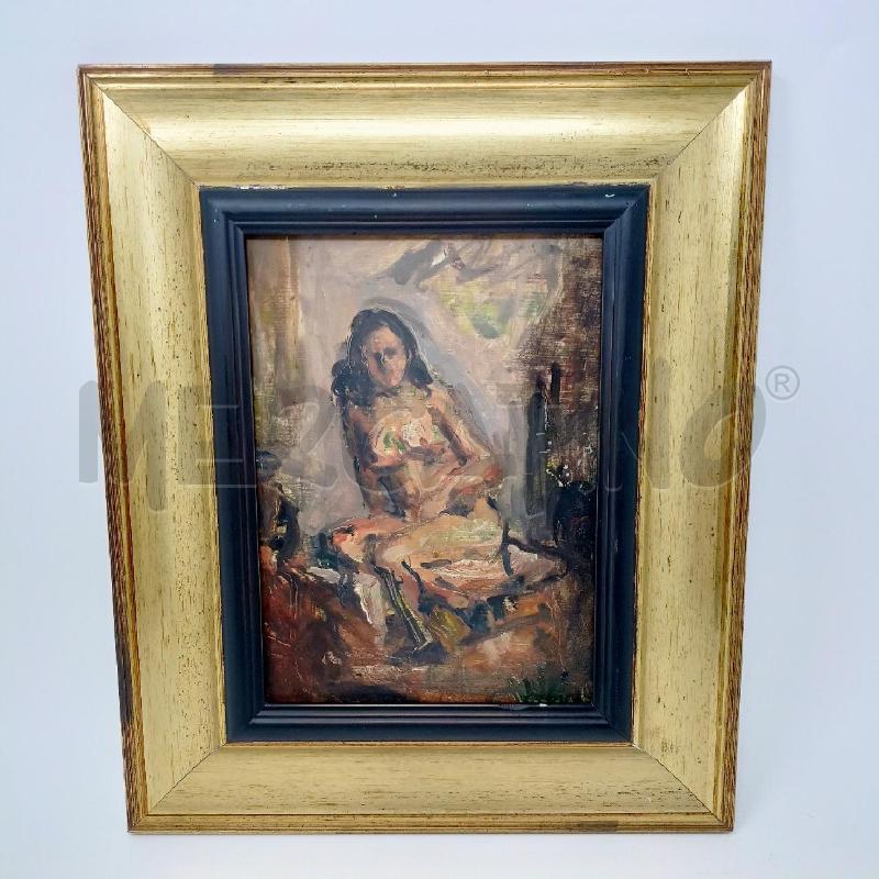 QUADRETTO OLIO TAVOLA DONNA NUDA CORN DORAT  | Mercatino dell'Usato Roma re di roma 1