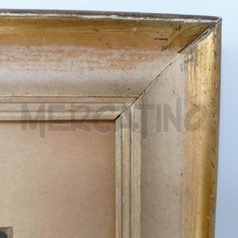 QUADRETTO TEC MISTA SU CARTA QUADRATO CASETTE NERO GRIGIO CORNICE DORATA | Mercatino dell'Usato Roma re di roma 3