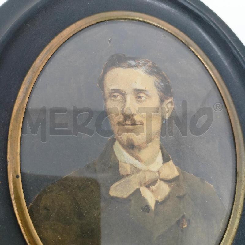 QUADRETTO VECCHIO RITRATTO RAGAZZO ACQUERELLO CORN NERA | Mercatino dell'Usato Roma re di roma 2