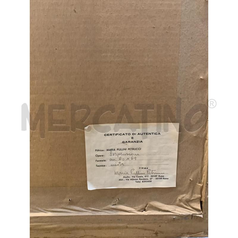 QUADRO ACQUERELLO CARTA COLATURE 2 MACCHIE GRIGIE TONI GRICI CORN METALLO  | Mercatino dell'Usato Roma re di roma 5