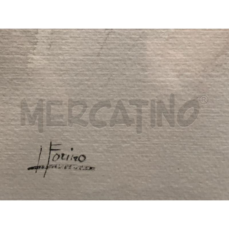 QUADRO ACQUERELLO DONNA CON CAPPELLO CORN DORAT | Mercatino dell'Usato Roma re di roma 2