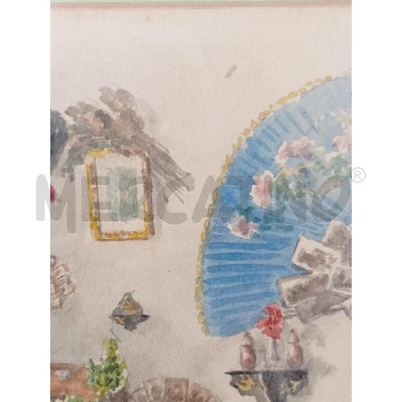 QUADRO ACQUERELLO INTERNOI SALOTTO CORN CHIARA | Mercatino dell'Usato Roma re di roma 3