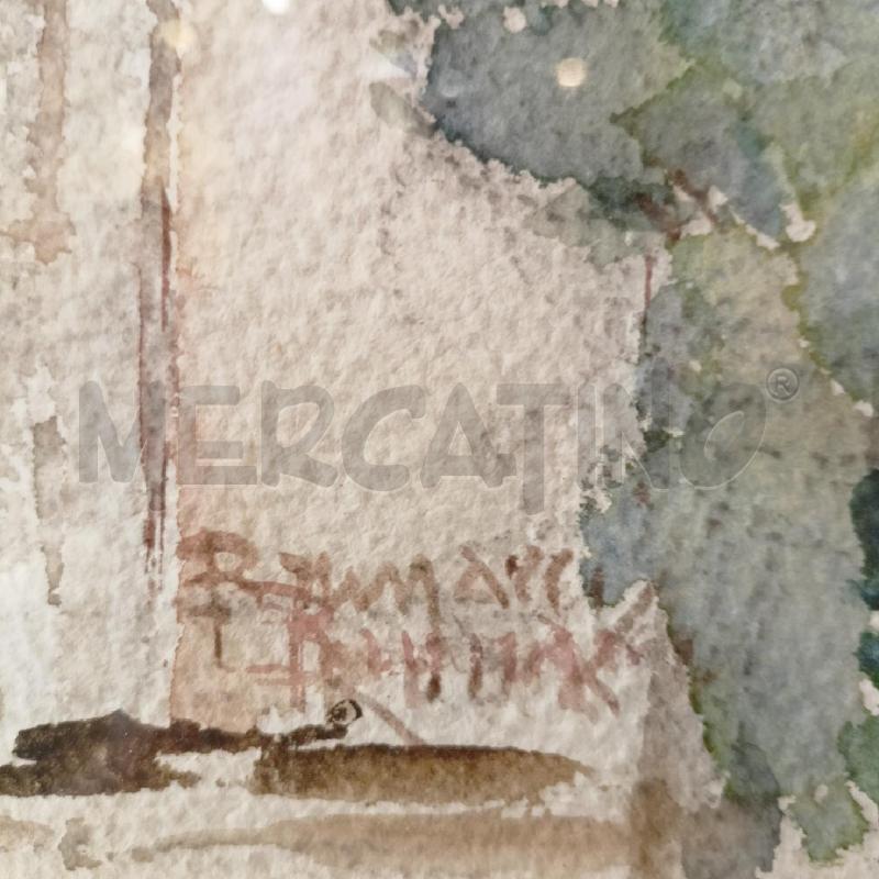 QUADRO ACQUERELLO TRINITA DEI MONTI CORN ARGENTATA | Mercatino dell'Usato Roma re di roma 2