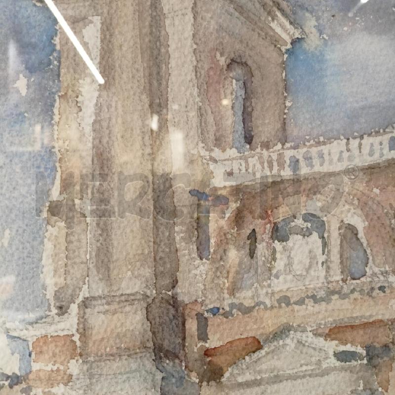 QUADRO ACQUERELLO TRINITA DEI MONTI CORN ARGENTATA | Mercatino dell'Usato Roma re di roma 4