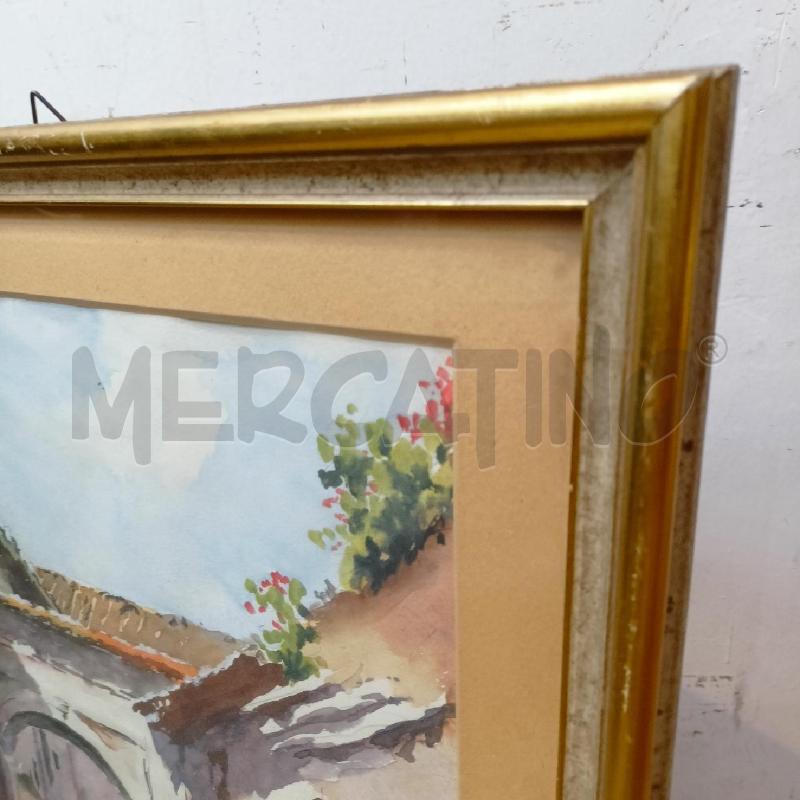QUADRO ACQUERELLO VICOLO CASE CORN DORAT | Mercatino dell'Usato Roma re di roma 5
