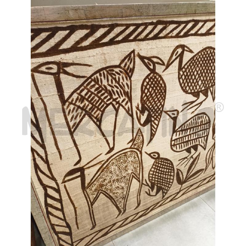 QUADRO ART AFRICAN SU TELA ANIMALI STILIZZATI CORN ARG | Mercatino dell'Usato Roma re di roma 2