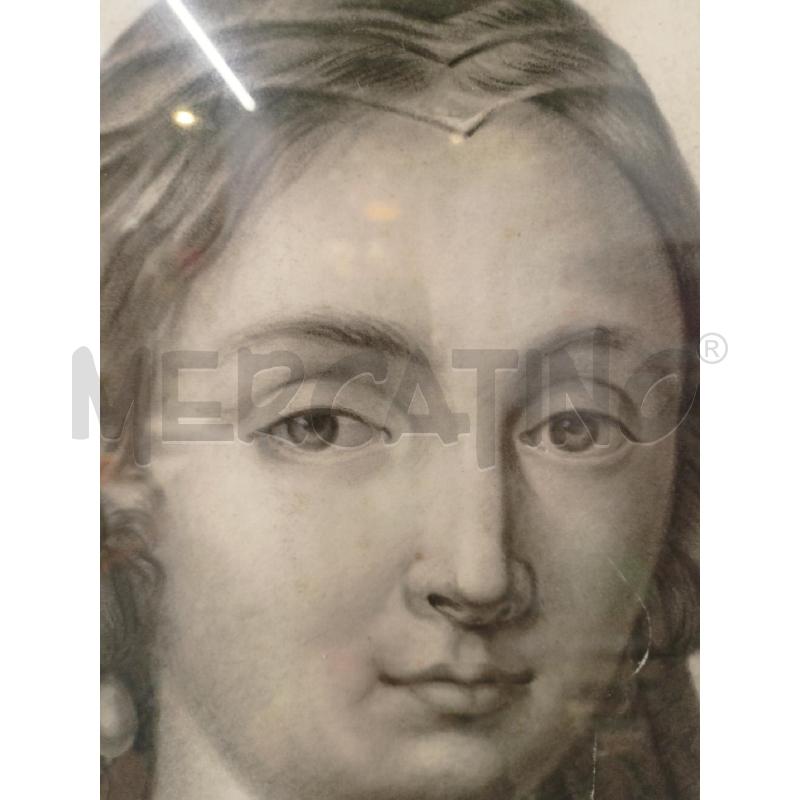 QUADRO CARBONCINO MADEMOISELLE DE LA VALLIÈRE PASS NERO CORNICE DORATO | Mercatino dell'Usato Roma re di roma 4