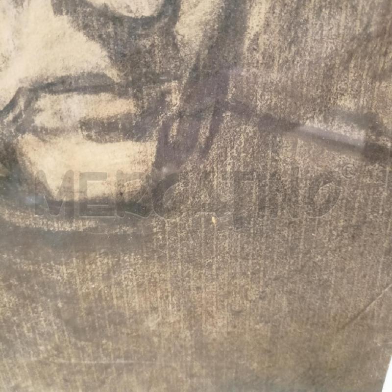 QUADRO CARBONCINO RITRATTO UOMO CORN LEGNO | Mercatino dell'Usato Roma re di roma 3