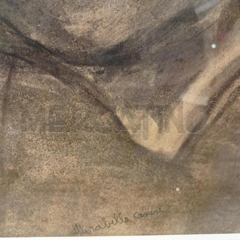 QUADRO CARBONCINO RITRATTO UOMO CORN LEGNO | Mercatino dell'Usato Roma re di roma 3