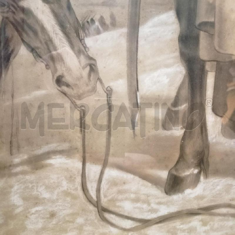 QUADRO CARBONCINO SOLDATO NAPOLEONICO CORN DORAT | Mercatino dell'Usato Roma re di roma 3