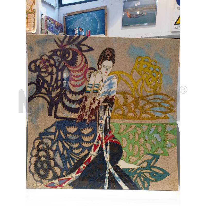 QUADRO CLOISONNE LA SPOSA DI TING SHAO  | Mercatino dell'Usato Roma re di roma 1