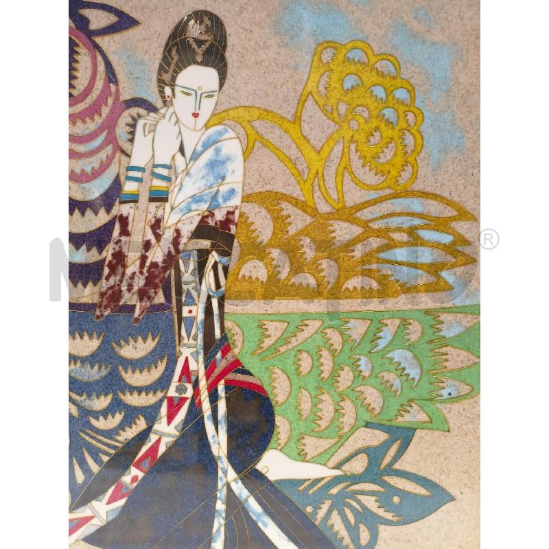 QUADRO CLOISONNE LA SPOSA DI TING SHAO  | Mercatino dell'Usato Roma re di roma 4