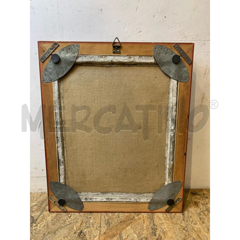 QUADRO DIPINTO SU PIETRA VOLTO DONNA TESTA ROSSA  | Mercatino dell'Usato Roma re di roma 4