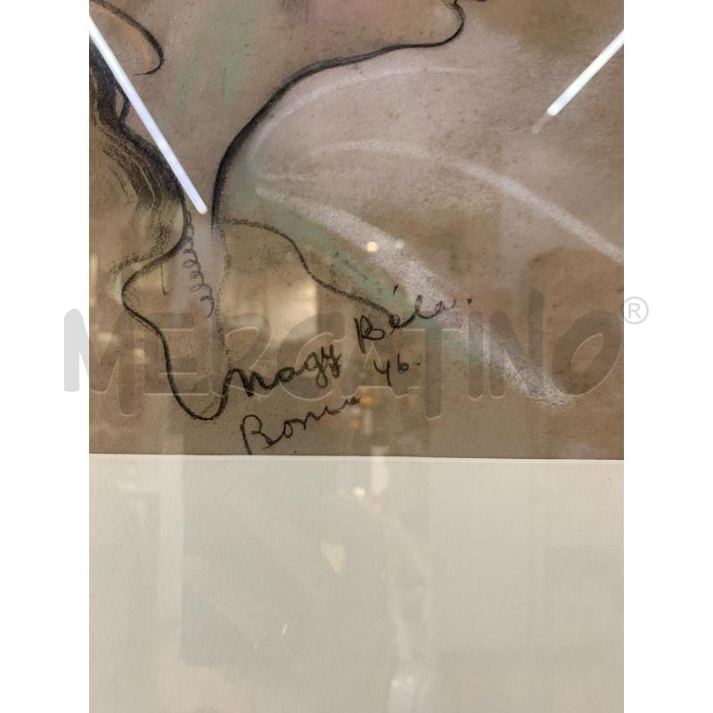 QUADRO DISEGNO SU SPOLVERO CARICATURA VOLTO DONNA | Mercatino dell'Usato Roma re di roma 3