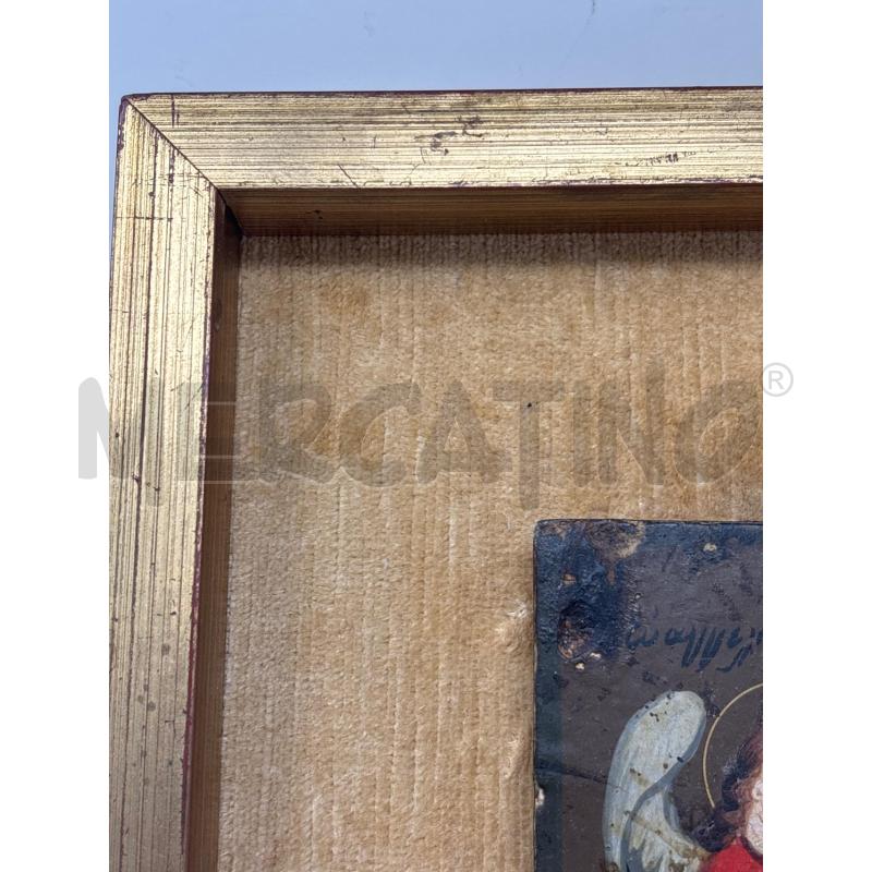 QUADRO ICONA LEGNO DIPINTA ANNUNCIAZIONE CORN DORAT | Mercatino dell'Usato Roma re di roma 3