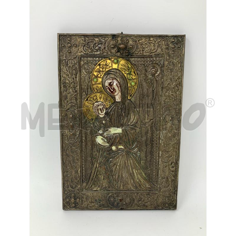 QUADRO ICONA MADONNA BAMBIN RIZZA SILVER | Mercatino dell'Usato Roma re di roma 1
