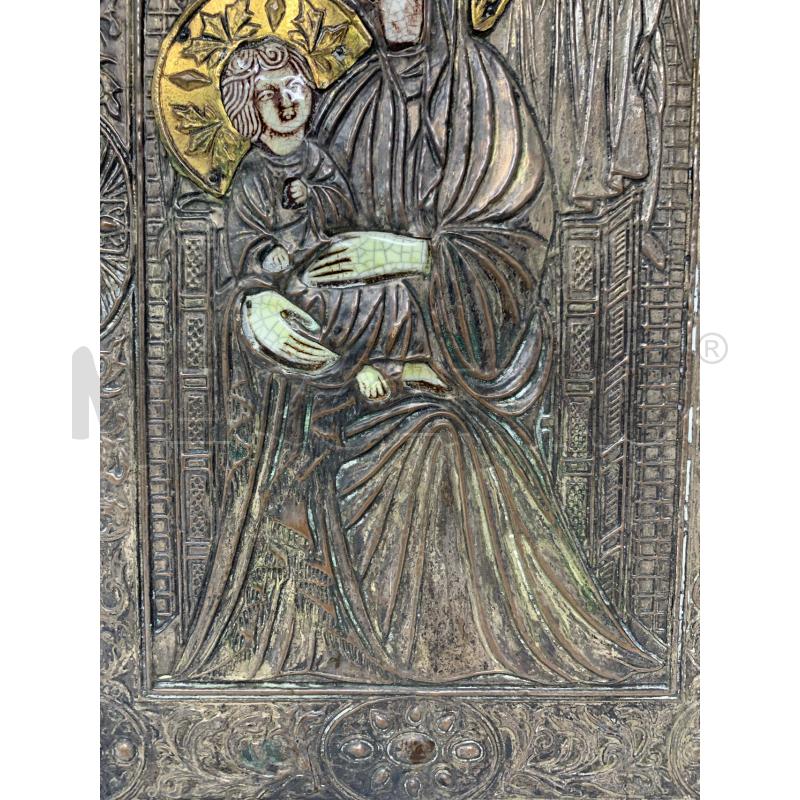 QUADRO ICONA MADONNA BAMBIN RIZZA SILVER | Mercatino dell'Usato Roma re di roma 3