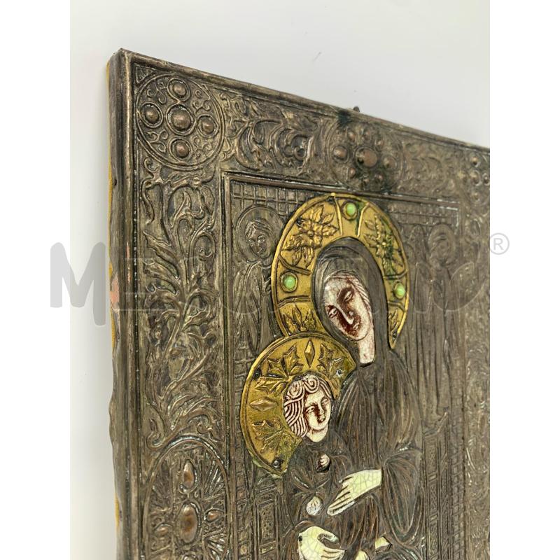 QUADRO ICONA MADONNA BAMBIN RIZZA SILVER | Mercatino dell'Usato Roma re di roma 4