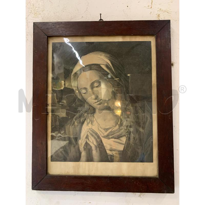 QUADRO INCISIONE MADONNA MANI CONSERTE  | Mercatino dell'Usato Roma re di roma 1