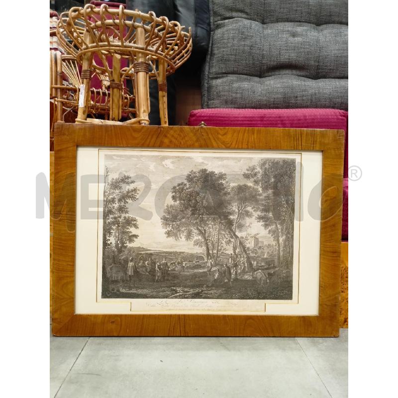 QUADRO INC LA CUCCAGNA PERSONAGGI CORNICE LEGNO | Mercatino dell'Usato Roma re di roma 1