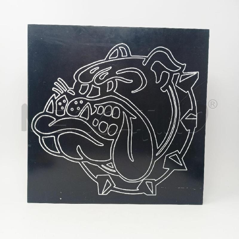 QUADRO INSEGNA BULL DOG RESINA NERA  | Mercatino dell'Usato Roma re di roma 1