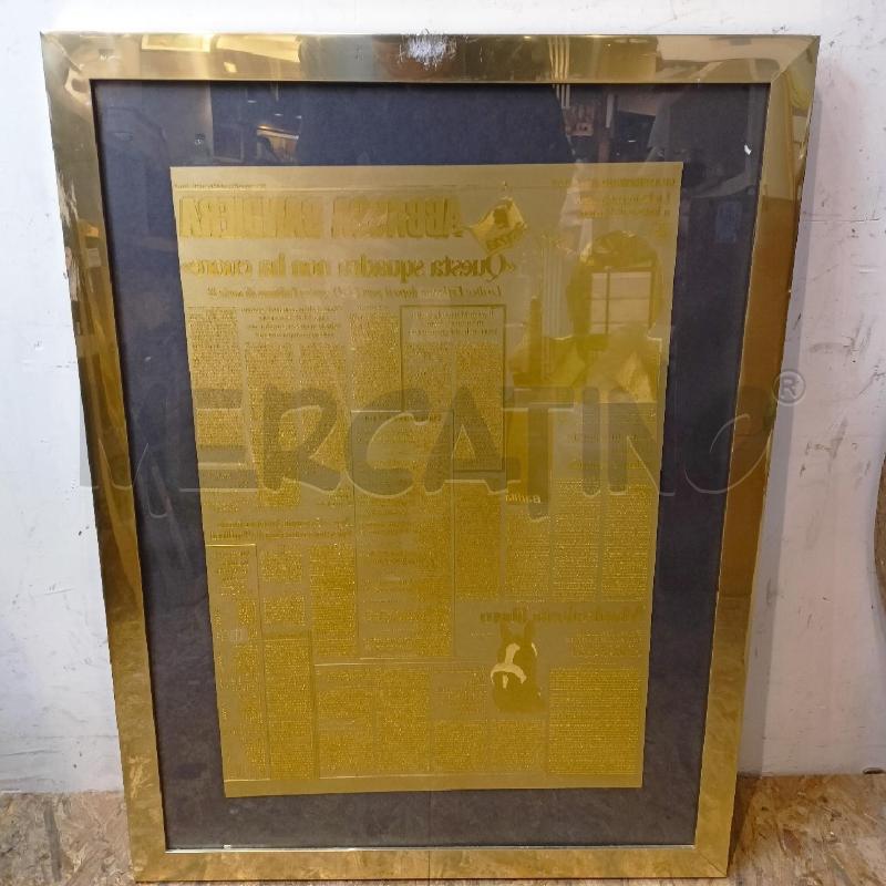 QUADRO LASTRA STAMPA PAGINA MESSAGGERO CORN OTTONE  | Mercatino dell'Usato Roma re di roma 1