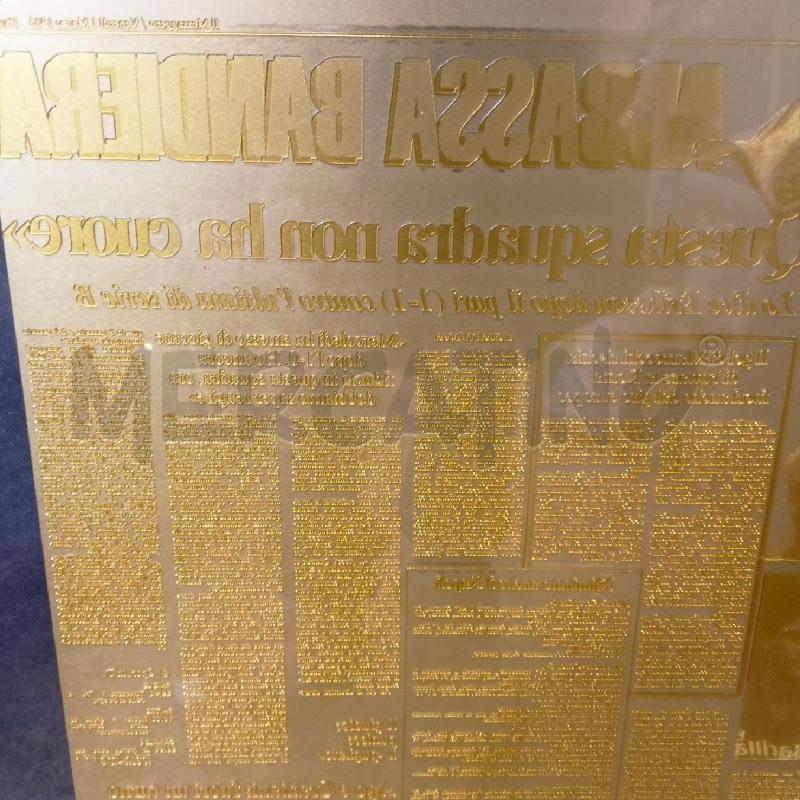 QUADRO LASTRA STAMPA PAGINA MESSAGGERO CORN OTTONE  | Mercatino dell'Usato Roma re di roma 2