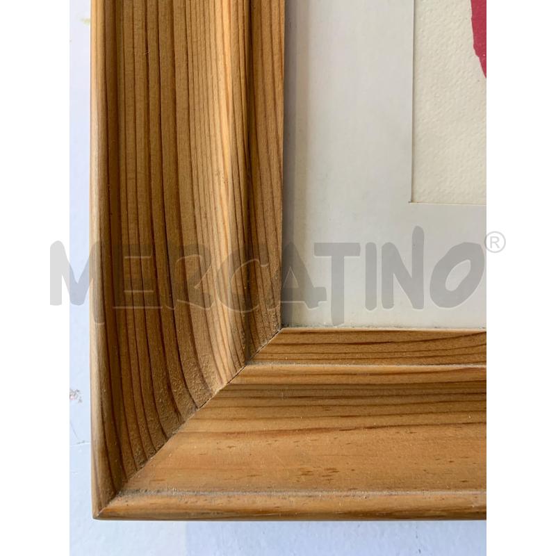QUADRO LITOGRAFIA 3 DONNE SFONDO ROSSO AUGURI BUON 1971 | Mercatino dell'Usato Roma re di roma 2