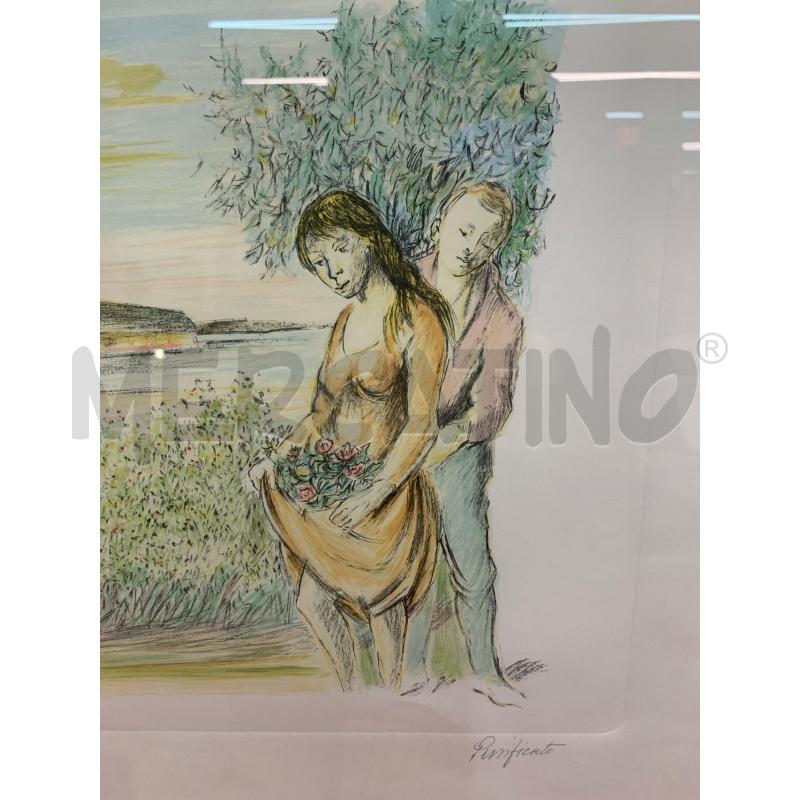 QUADRO LITOGRAFIA PRIMAVERA ALBERI COPPIA | Mercatino dell'Usato Roma re di roma 2