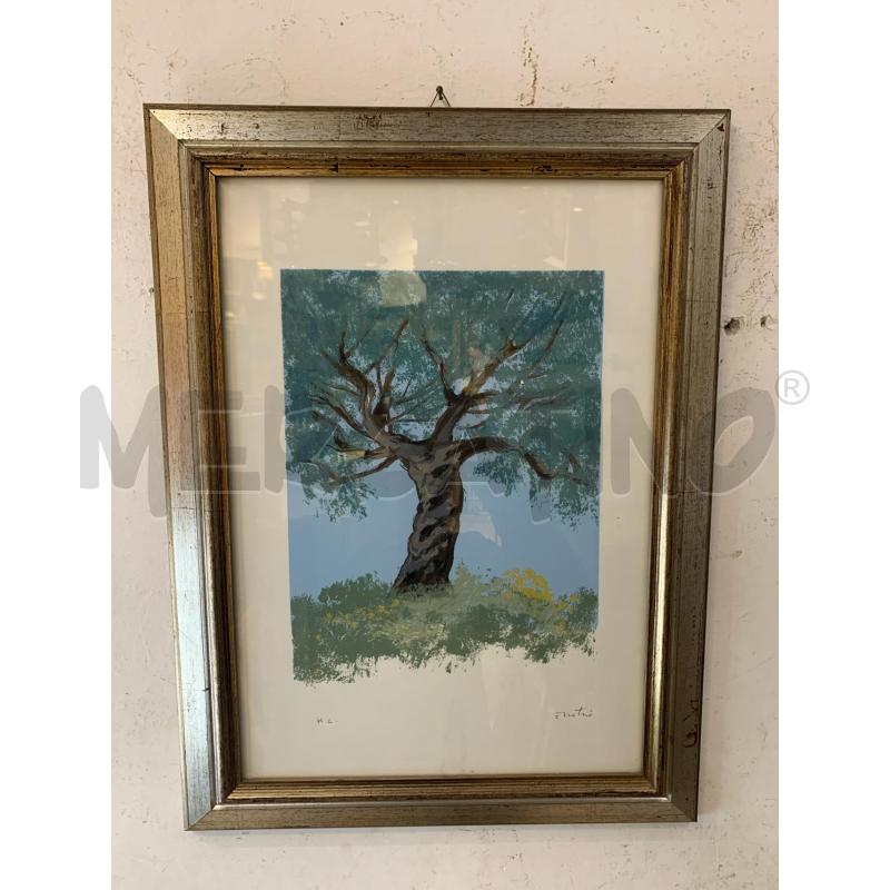 QUADRO LITO ENOTRIO ALBERO CORN ARGENTAT | Mercatino dell'Usato Roma re di roma 1