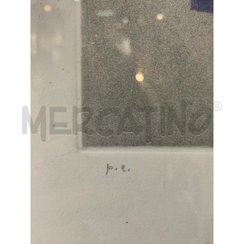 QUADRO LITO PA ASTRATTO DEC NERI VIOLA BASE GRIGIA | Mercatino dell'Usato Roma re di roma 2