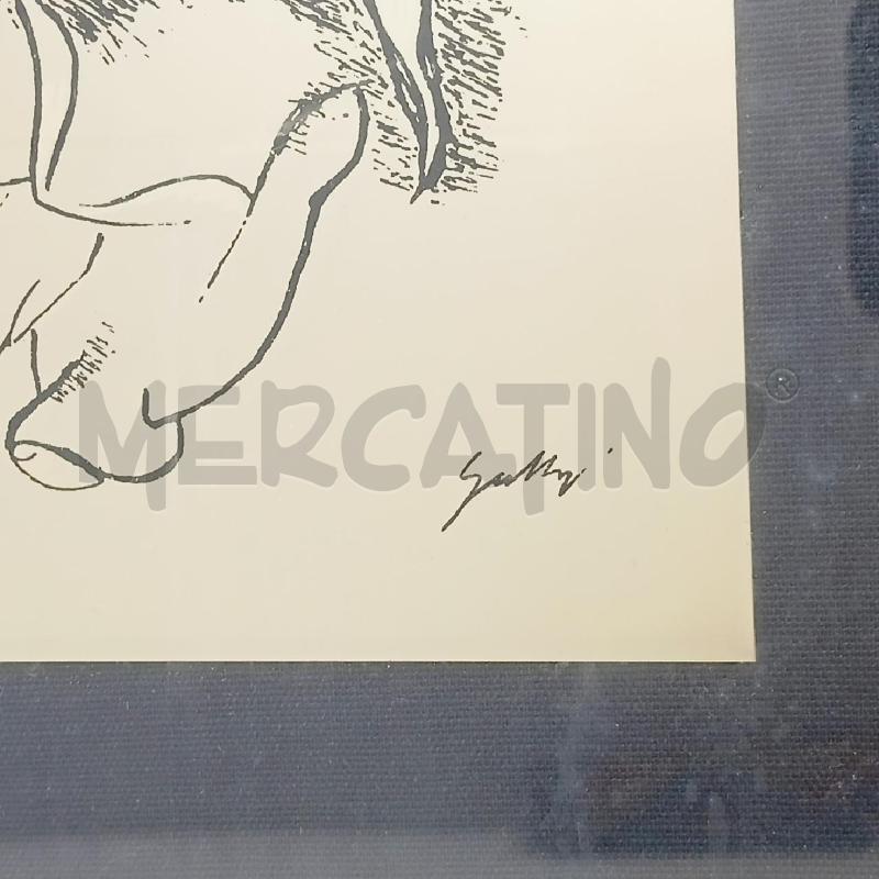QUADRO LITO SU METALLO ROSE DORATO PAS NERO  | Mercatino dell'Usato Roma re di roma 2