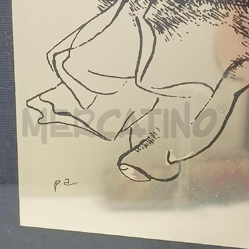 QUADRO LITO SU METALLO ROSE DORATO PAS NERO  | Mercatino dell'Usato Roma re di roma 3