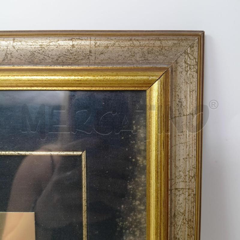 QUADRO LITO SU METALLO ROSE DORATO PAS NERO  | Mercatino dell'Usato Roma re di roma 4
