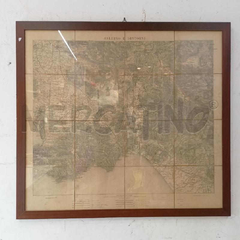 QUADRO MAPPA SALERNO VIETRI CORN LEGNO | Mercatino dell'Usato Roma re di roma 1