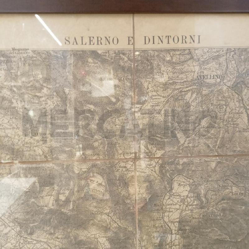 QUADRO MAPPA SALERNO VIETRI CORN LEGNO | Mercatino dell'Usato Roma re di roma 2