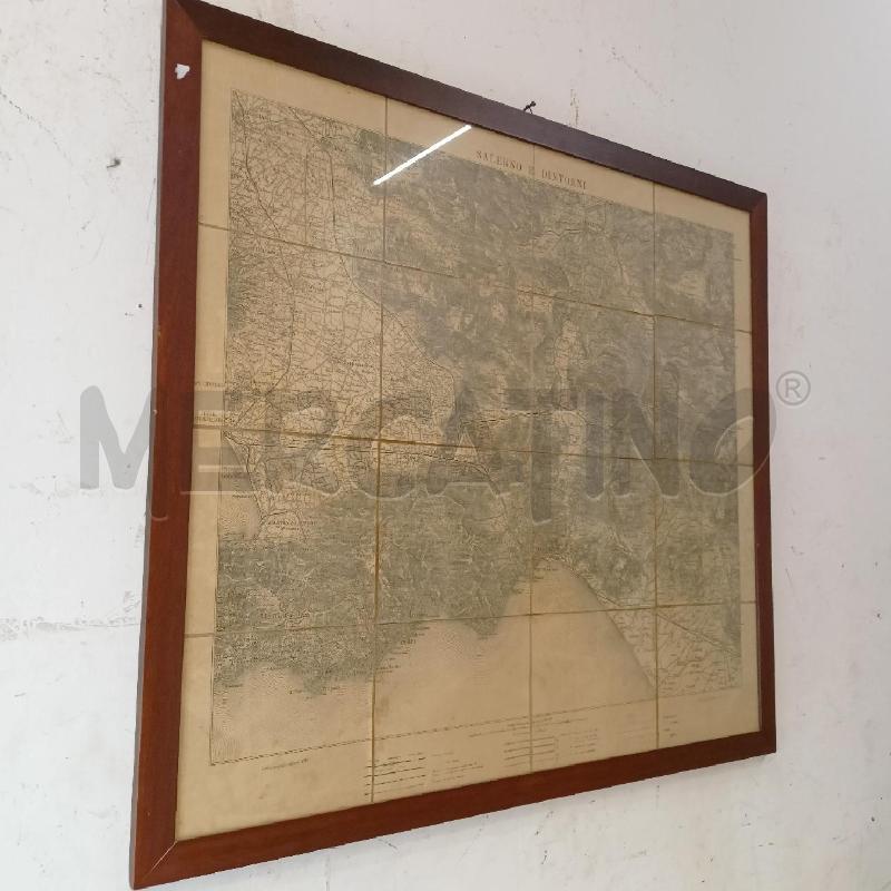 QUADRO MAPPA SALERNO VIETRI CORN LEGNO | Mercatino dell'Usato Roma re di roma 4
